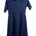 Motherhood Maternity  Fit and Flare Dress blue sz med Photo 0