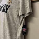 NFL  New Orleans Sunday Football Women’s Short Sleeve Heather Gray T-Shirt-Large Photo 2