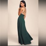 Lulus  Dreamy Romance Forest Green Backless Maxi Dress Small Photo 2