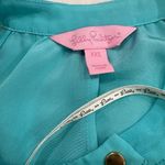 Lilly Pulitzer  Rogan Top Shorely Blue Catch Stripe Silk Keyhole Neck Tank Photo 6