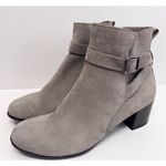Ecco Classic Boots Size 10 US Taupe Leather Suede Block Heel Booties Photo 2