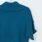 Coldwater Creek Womens Short Sleeve Cowl Neck Knit Sweater Size M Blue Office Photo 7