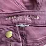 American Eagle Shorts Hi-Rise Shortie Burgundy Brushed Twill Women’s Size 4 Photo 3