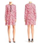 Kate Spade  NY Mini‎ Rose Floral Silk Dress Long Sleeve Short Sun 4 Photo 1