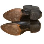 Olathe Vintage Black Leather Cowboy Boots Western Made in USA Womens Size 8.5 B Photo 4