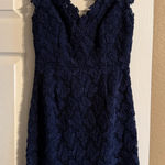 Lilly Pulitzer  Midnight Blue Lace Mini Dress Photo 0