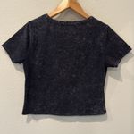 Olivia Rae Minnesota Vikings Livi by  Black Stonewash Crop Baby Tee Size Medium Photo 3