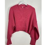 Free People  Easy Street Crop Pullover in Pink Firework Size Medium Photo 4