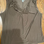 Dress Barn Brown Cowl Neck Tank Top Photo 0