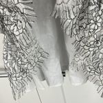 Cupcakes and Cashmere New Size 6 White, Black Lace Ruffle Fit & Flare Dress Photo 9