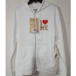 I love me teddy bear women's Large Hoodie White Photo 2