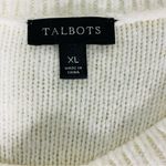 Talbots  Cable Knit Floral Embroidered Sweater Photo 4