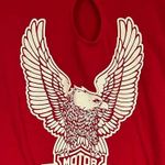 Harley Davidson  2011 Criss Cross Red Tee Shirt Size Medium “Ocean State” Photo 1