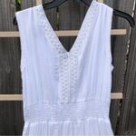 NAOO Nation AK Outfits Womens Dress Maxi White 100% Cotton Sleeveless M/L Size M Photo 7