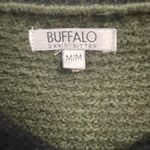 Buffalo David Bitton  Sweater Studded Shoulder Size Medium Grene Black V-Neck Photo 1