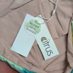 NWT Citrus Tie Dye Blue Pink Yellow Peach Ruched Waistband Swim Boy Shorts Large Photo 6