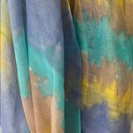 Multicolor Infinity Lightweight Scarf with Pastel Colors Blue Photo 2