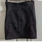 ZARA faux suede Black Textured mini Skirt Photo 0