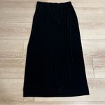 Flax Vintage  Black Acetate Pull On Maxi Skirt Size L Photo 4