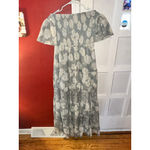 Joyfolie Off Shoulder Floral Maxi Dress Lace Tiered Boho XL Green Photo 6