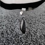 Ny Collection Black and Metallic Silver Sweater Photo 3