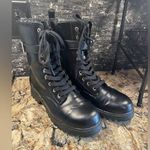 Arizona Jeans Arizona Fairway Combat Boots Size 9 Lace Up Buckle Side Zip Photo 0