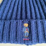 Ralph Lauren NWOT Rare  Polo Bear Navy Blue Knit Wool Hat Beanie Photo 2