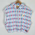 Aviator Nation Aviator National Bolt sleeveless relaxed Cropped Pulllover Hoodie in white USA M Photo 3