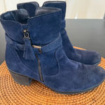 Earth Origins  Blue Suede Ankle Boots Photo 0