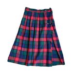 Russ Teen Vintage 80s / 90s Red and Green Plaid Christmas Kilt Wrap Skirt 🔥 Photo 0