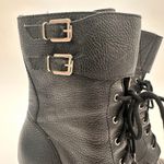 Esprit  Black Women's High Heel Leather Booties Size 8.5 Photo 6