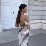 ZARA  dress maxi tie dye slip bodycon satin wedding evening party vacation  Photo 13