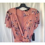 Lulu’s Pink Fiorire Rose Floral Print Faux Wrap Long Maxi Dress Romantic Small Photo 6