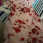 Nordstrom All in Favor  Flowy Wrap Mini Dress Pink Red Floral Photo 8