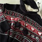 No Boundaries  Black and Red Patterned Sweater Photo 1