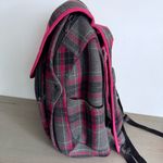 RARE Aerystar 2014 Wool Plaid Grey Pink Laptop Backpack K Pop Skater Schoolgirl Gray Photo 4