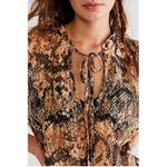 Free People NWT  Out For The Night Blouse in Snake Combo Size L Photo 2