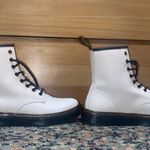 Urban Outfitters Dr. Martens White Leather Docs Photo 1