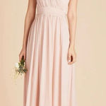 Birdy Grey Birdie Grey XS Grace Bridesmaid Maxi Dress Gown Blush Convertible Formal NWT Photo 0