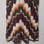 ISSHU Beaded Tank Top Sleeveless‎ Knit Chevron Pattern Medium Brown Photo 2