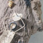 Lena Pin Brooch Woman Heart Tribal Design Vintage Handmade Brass Figurine Signed Gold Photo 5