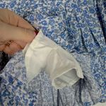 Sky to Moon Vivid Ditsy Floral Corset Crossed Tie Mini Skort Blue Size Medium M Photo 5