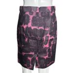 J. Crew‎ Skirt Womens 0 Purple Pink Geometric Linen Blend Pencil Straight Preppy Photo 2