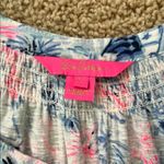 Lilly Pulitzer  Pink and Blue Pleated Sleeveless Blouse Photo 1
