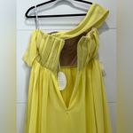 NWT Yellow Miss Circle New York High Slit Yellow Chiffon Maxi Dress Size S Photo 6