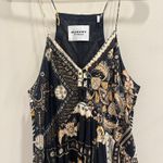 Isabel Marant Etoile Sabba Strappy Bandana Print Midi Dress Black Ochre Size 10 Photo 5