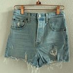 Levi's Ribcage Shorts Button Fly Distressed Fray Hem 25 Photo 0