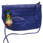 1990s Baggo Royal Blue Faux Leather Crossbody Shoulder Bag NWT Vintage Y2K Photo 0