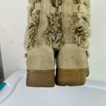 Minnetonka Womens Faux Fur Leather Boot Sz 7 Tan Western Aztec Photo 11