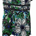 Y2K I.N. Studio Petite Womens PS Floral Empire Waist Top Dark Coquette Soft Goth Green Size undefined Photo 3
